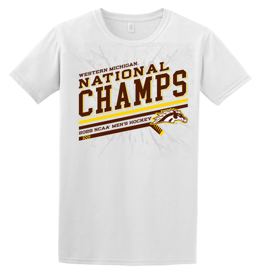 Western Michigan 2025 Hockey National Champions NCAA T-Shirt